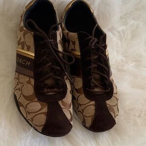 Coach Signature Brown and Gold (Jayme) Sneakers
